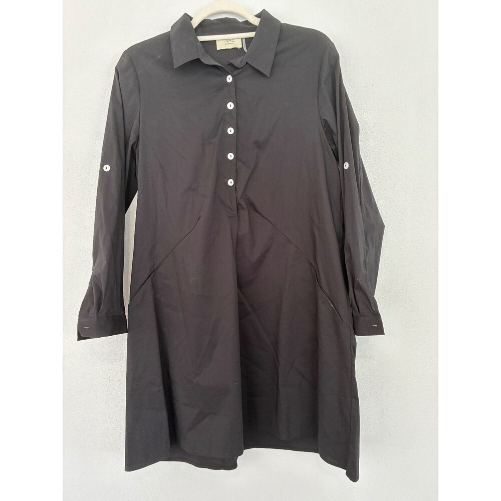 INAE Collection women's tab sleeve dress with pockets sz Small